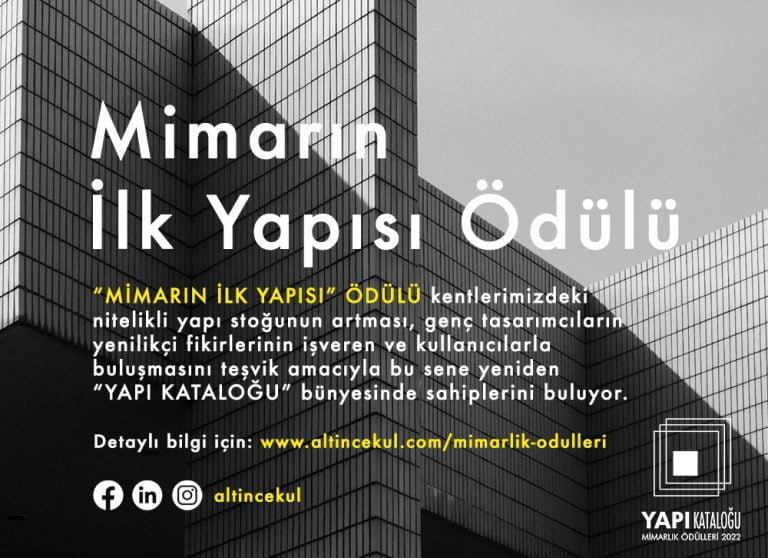 YAPI KATALOĞU MİMARLARIN İLK YAPILARINI ÖDÜLLENDİRİYOR!