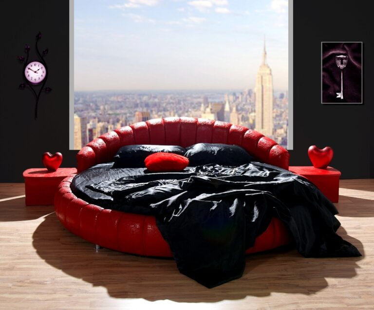 Yatak odalarında oval formlar