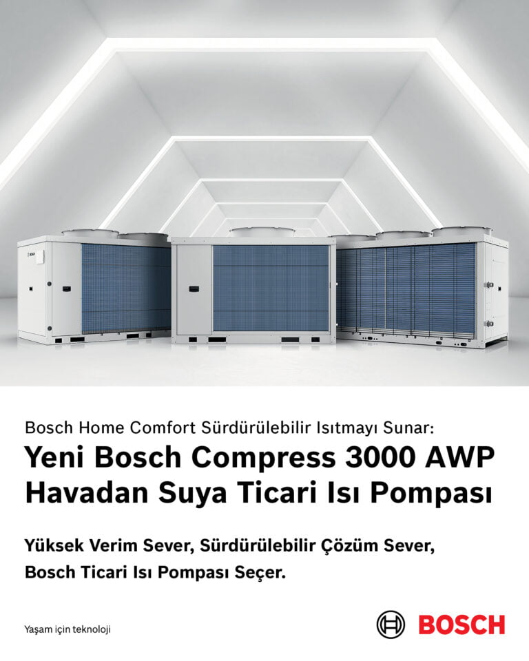 Bosch’tan ticari binalar ve geniş yaşam alanları için Havadan suya ısı pompası: Compress 3000 AWP