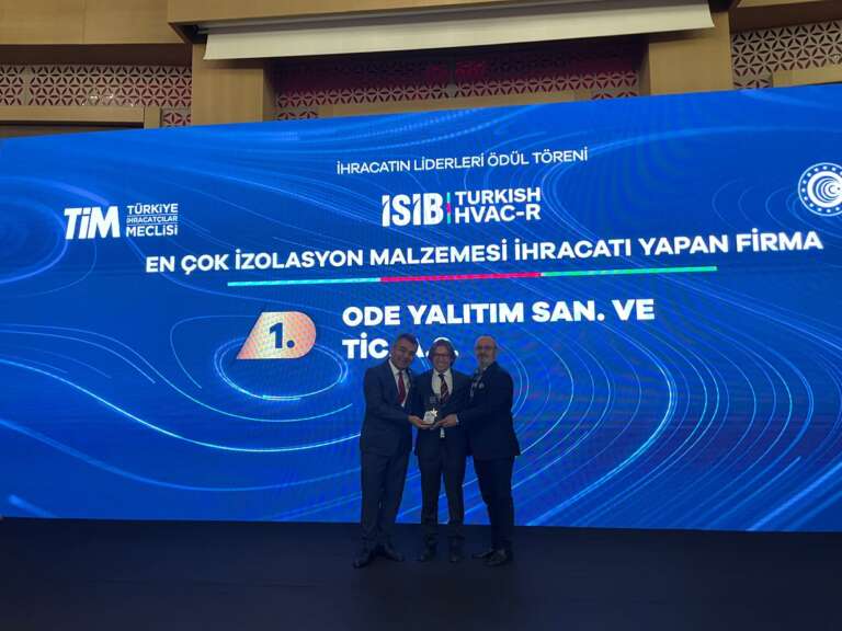 ODE, yalıtım malzemeleri ihracatında zirveye yerleşti
