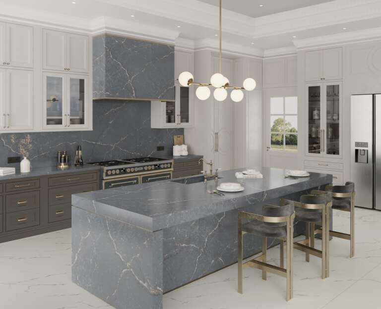 Silestone® by Cosentino, Parisien Bleuile mekanlarda sofistike bir atmosfer yaratıyor