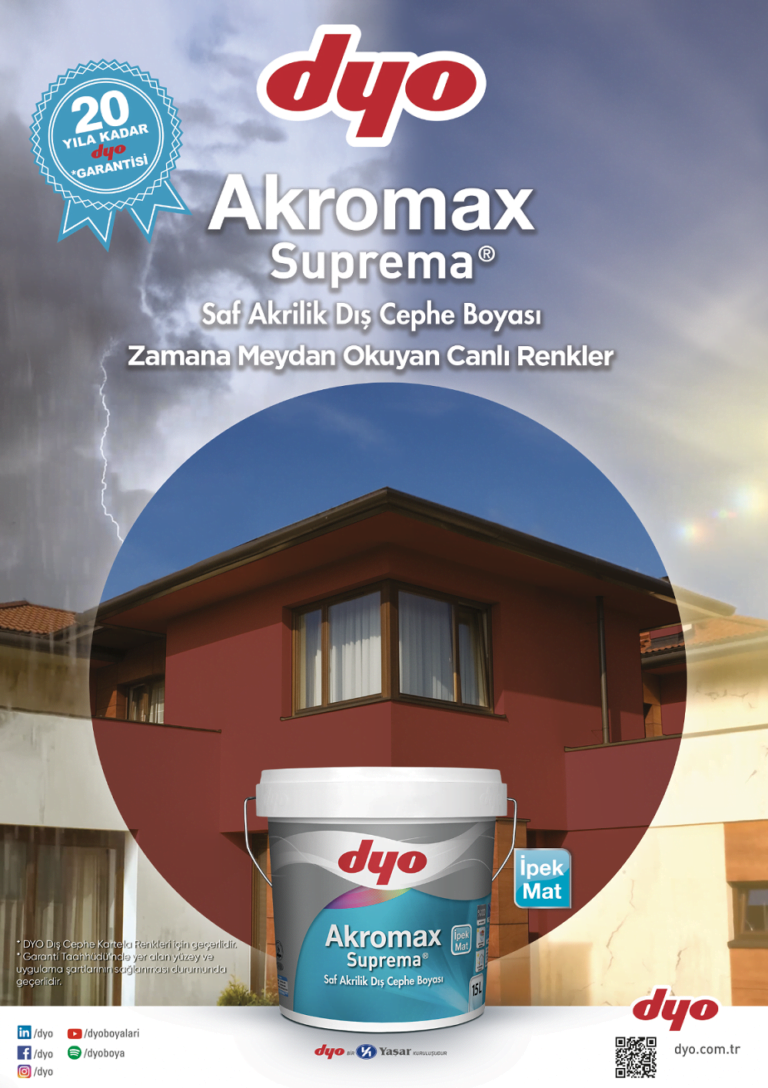 DYO’dan Son Teknoloji Dış Cephe Boyası; Akromax Suprema