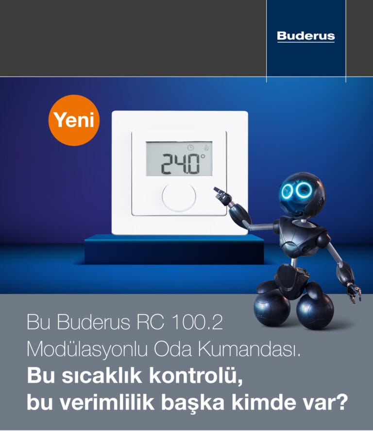 Buderus’tan Akıllı Isıtma Çözümü: Yeni RC100.2 Modülasyonlu Oda Kumandası