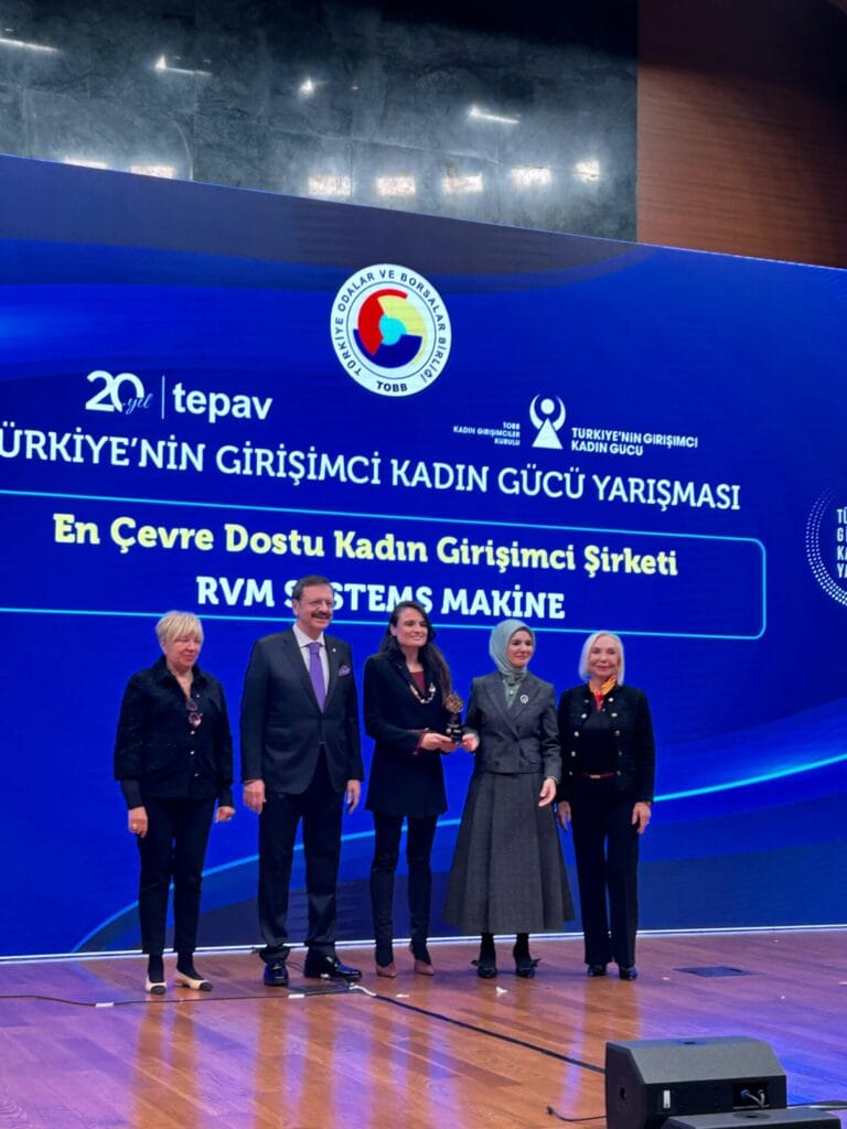 TOBB’dan RVM Systems Türkiye’ye “En Çevre Dostu Kadın Girişimci Şirketi” ödülü
