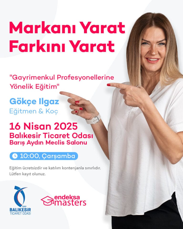 Endeksa Masters ile Markalaşma Yolculuğu  “Markanı Yarat, Farkını Yarat” Eğitimi Balıkesir’de