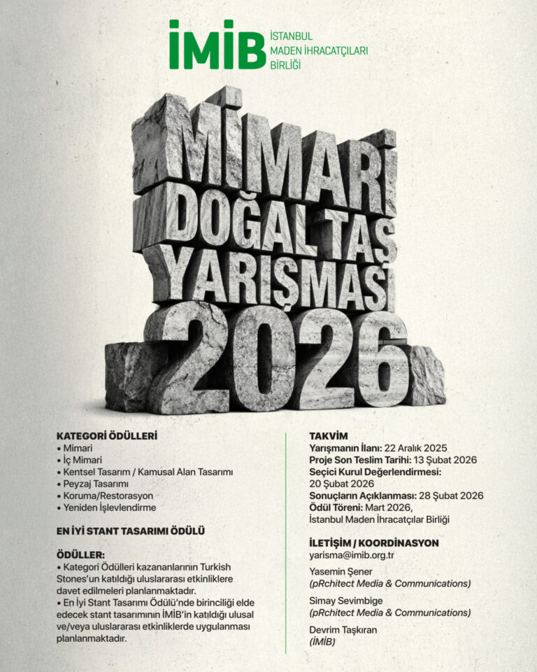 13. Mimari Doğal Taş Yarışması Başvurulara Açıldı!