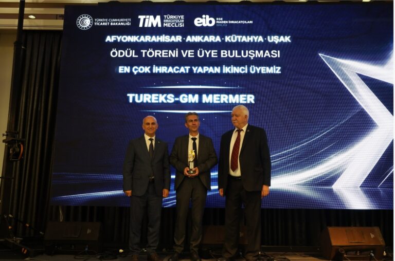 Tureks’e Doğal Taş İhracatında 4 Ödül Birden
